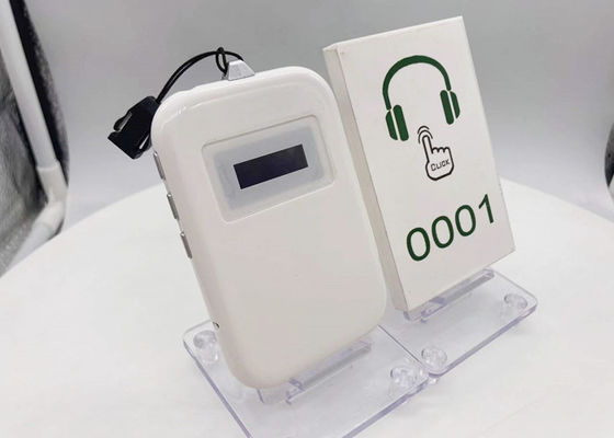 گیرنده گوش آویزان دستگاه راهنمای صوتی فرستنده 8 زبان